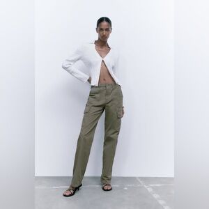 Zara Straight Leg Cargo pants (size: 8)